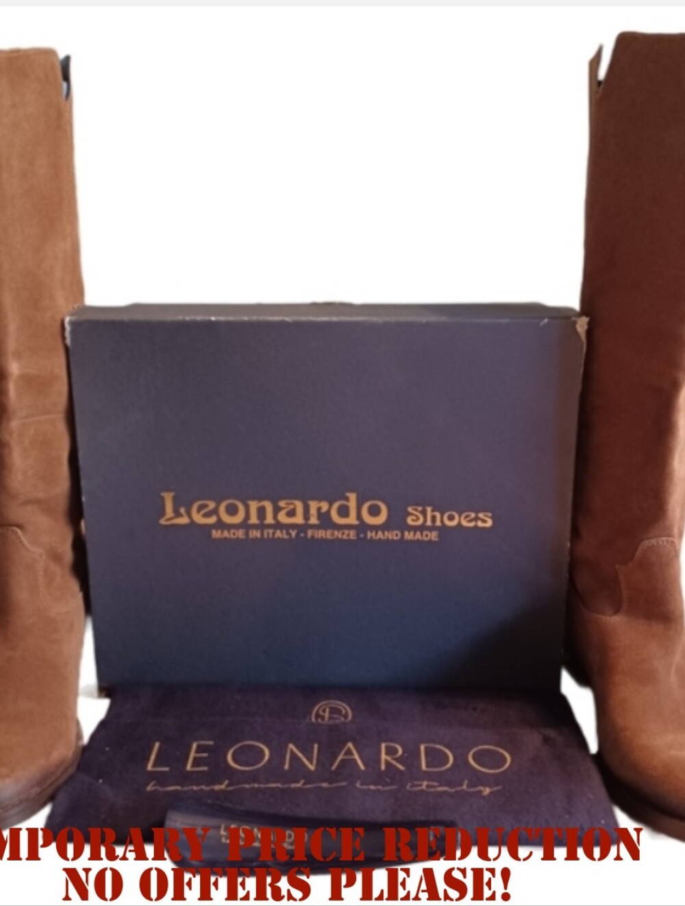 LEONARDO BOOTS HAND CRAFTED IN ITALY SIZE 37 (6.5)